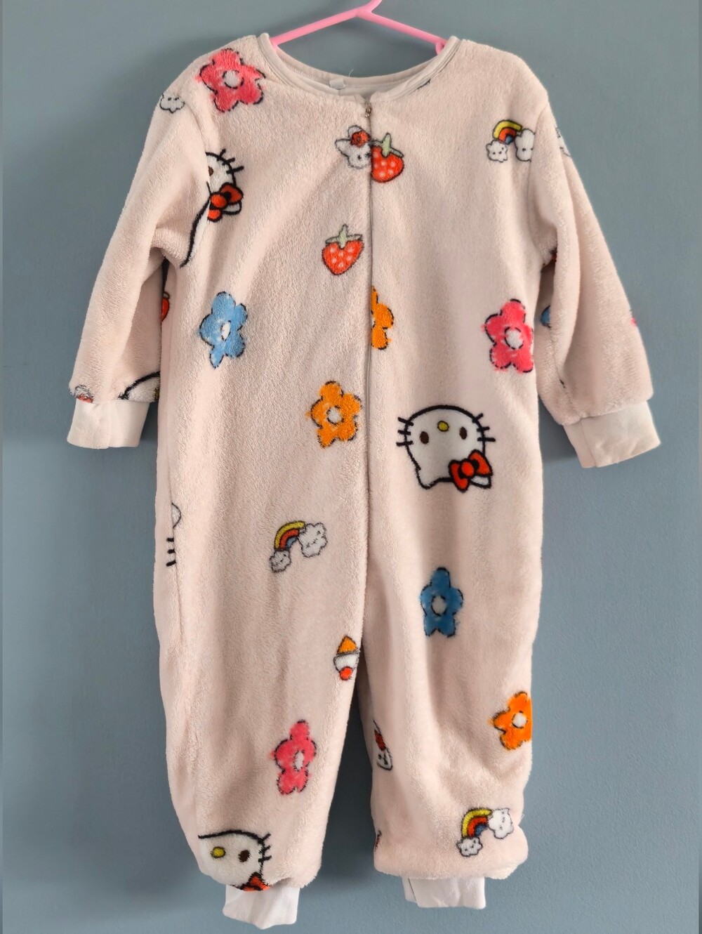 Hello Kitty Plush Warm One Piece Outfit Size 100 (2-3)